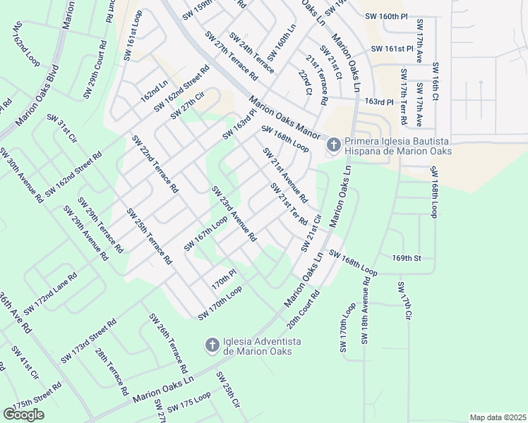 map of restaurants, bars, coffee shops, grocery stores, and more near 2270 Southwest 18th Avenue Road in Ocala