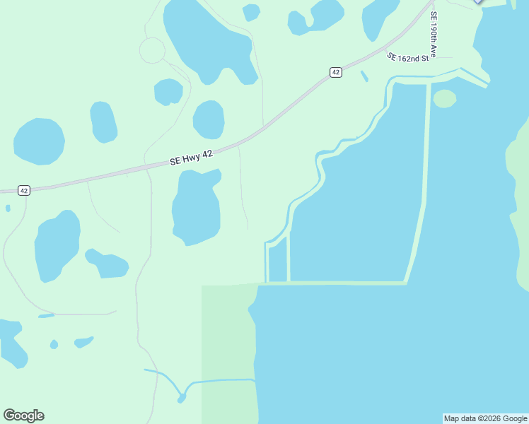 map of restaurants, bars, coffee shops, grocery stores, and more near 16731 Southeast 181st Terrace in Weirsdale
