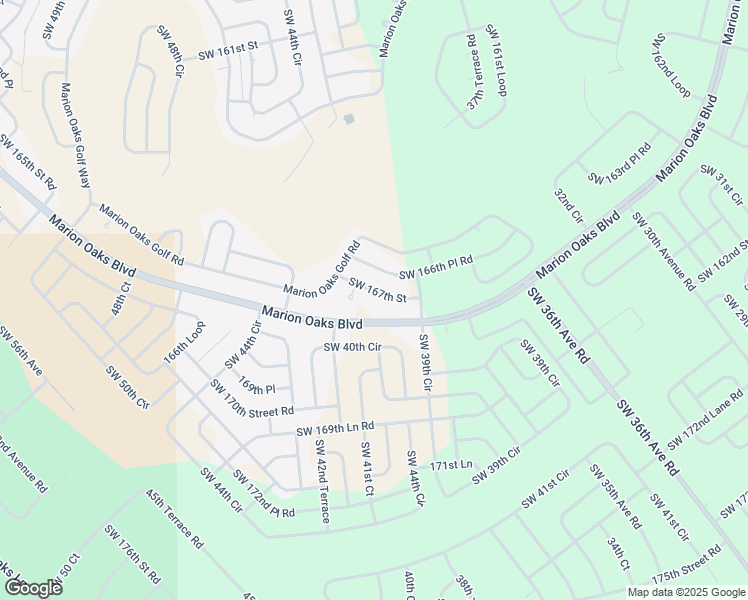map of restaurants, bars, coffee shops, grocery stores, and more near 4120 Southwest 167th Street in Ocala