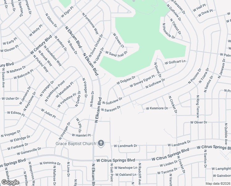 map of restaurants, bars, coffee shops, grocery stores, and more near 7911 North Omega Way in Citrus Springs
