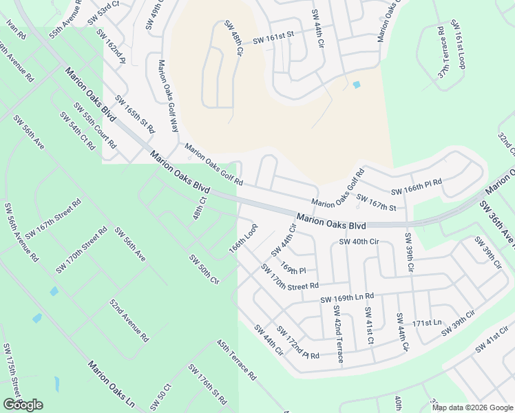 map of restaurants, bars, coffee shops, grocery stores, and more near 525 Marion Oaks Boulevard in Ocala