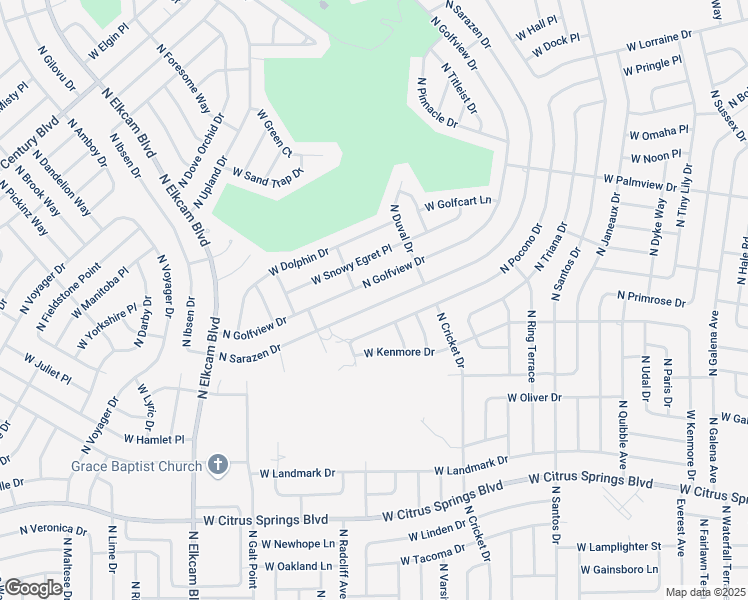 map of restaurants, bars, coffee shops, grocery stores, and more near 7910 North Sarazen Drive in Citrus Springs