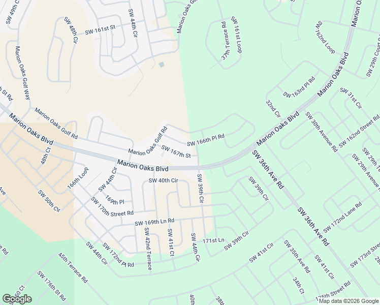 map of restaurants, bars, coffee shops, grocery stores, and more near 4041 Southwest 167th Street in Ocala