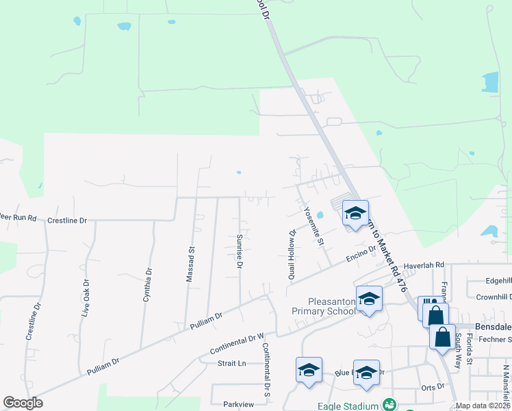 map of restaurants, bars, coffee shops, grocery stores, and more near 28 Crestline Dr in Pleasanton
