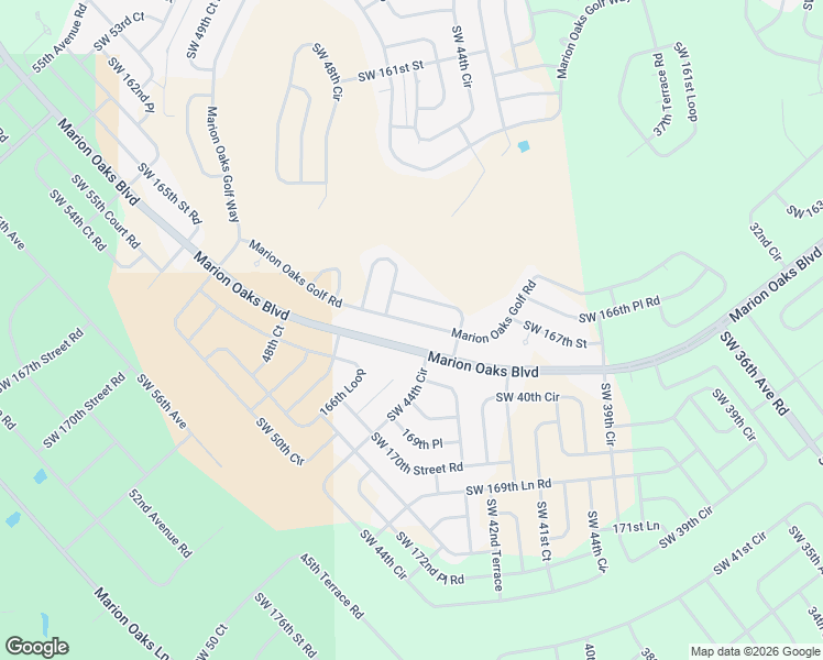 map of restaurants, bars, coffee shops, grocery stores, and more near 517 Marion Oaks Boulevard in Ocala