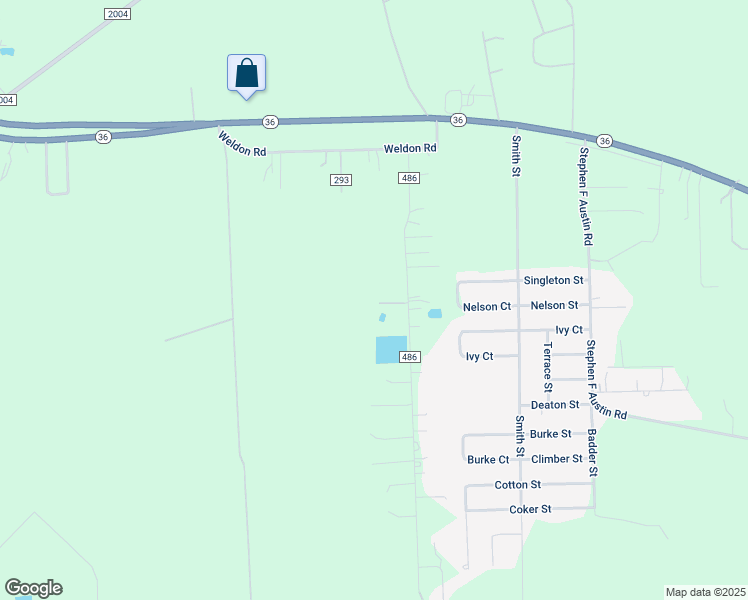 map of restaurants, bars, coffee shops, grocery stores, and more near 510 County Road 486 in Freeport