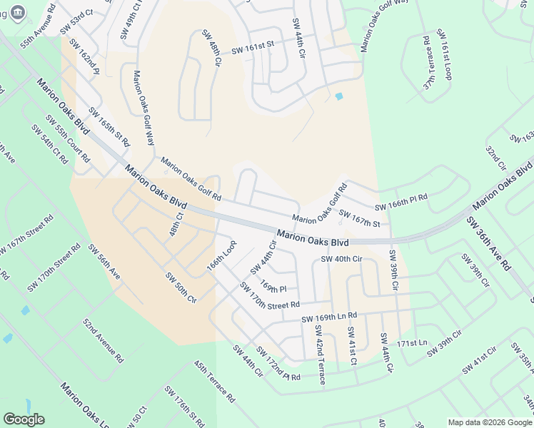 map of restaurants, bars, coffee shops, grocery stores, and more near 517 Marion Oaks Boulevard in Ocala