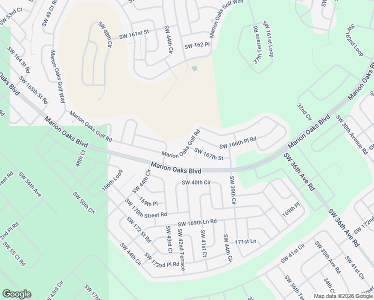 map of restaurants, bars, coffee shops, grocery stores, and more near 16770 41st Terrace in Ocala