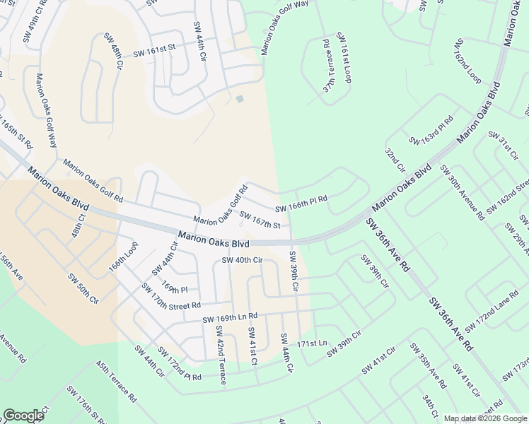 map of restaurants, bars, coffee shops, grocery stores, and more near 4120 Southwest 167th Street in Ocala