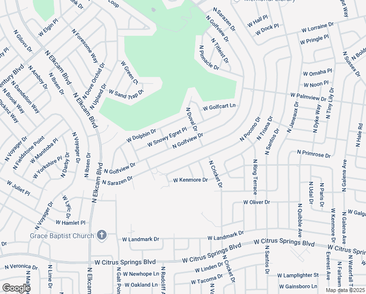 map of restaurants, bars, coffee shops, grocery stores, and more near 7910 North Sarazen Drive in Citrus Springs