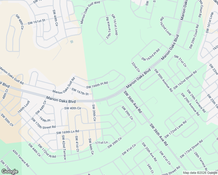 map of restaurants, bars, coffee shops, grocery stores, and more near 604 Marion Oaks Golf Road in Ocala