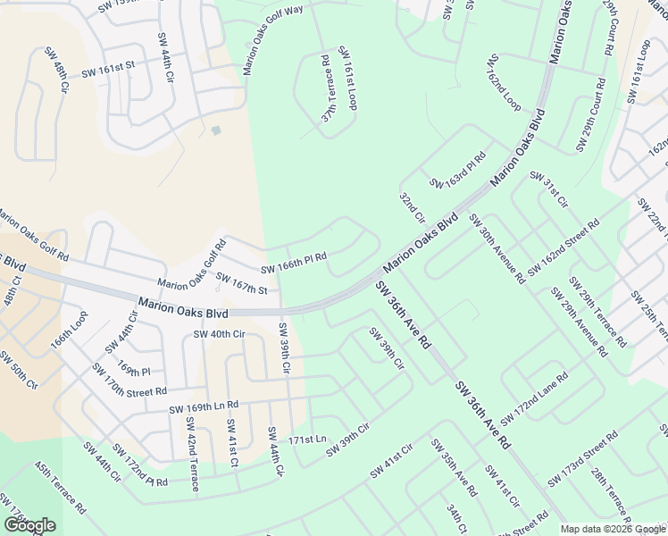 map of restaurants, bars, coffee shops, grocery stores, and more near 604 Marion Oaks Golf Road in Ocala