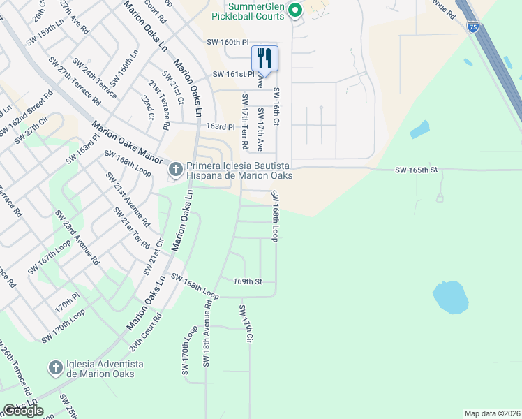 map of restaurants, bars, coffee shops, grocery stores, and more near in Marion County