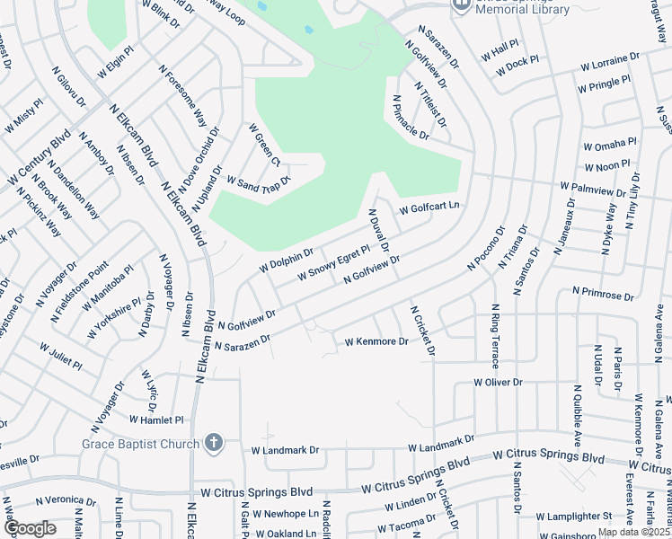 map of restaurants, bars, coffee shops, grocery stores, and more near 8016 North Tower Way in Citrus Springs