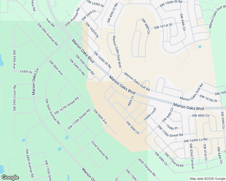 map of restaurants, bars, coffee shops, grocery stores, and more near 16670 Southwest 50th Avenue in Ocala