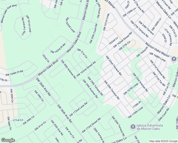 map of restaurants, bars, coffee shops, grocery stores, and more near 16658 Southwest 29th Terrace Road in Ocala