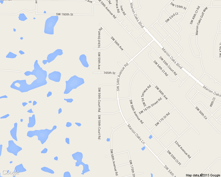 map of restaurants, bars, coffee shops, grocery stores, and more near 16627 Southwest 59th Court Road in Ocala