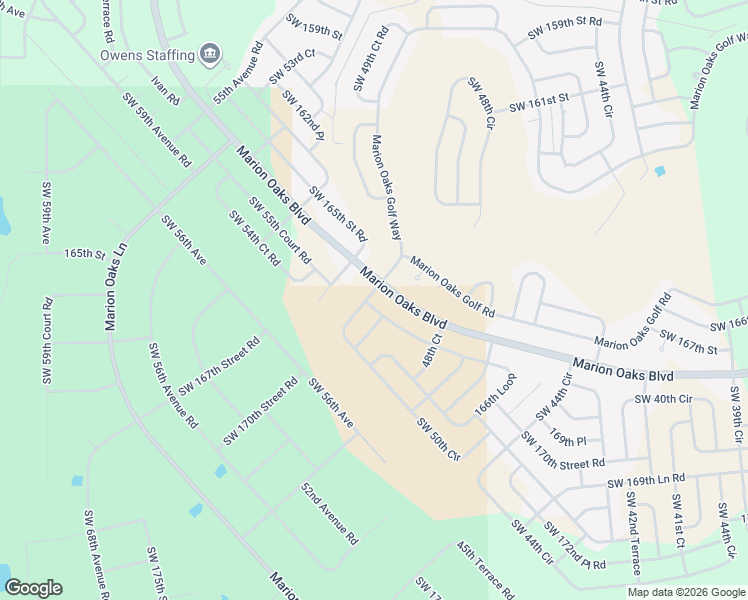 map of restaurants, bars, coffee shops, grocery stores, and more near 16670 Southwest 50th Avenue in Ocala