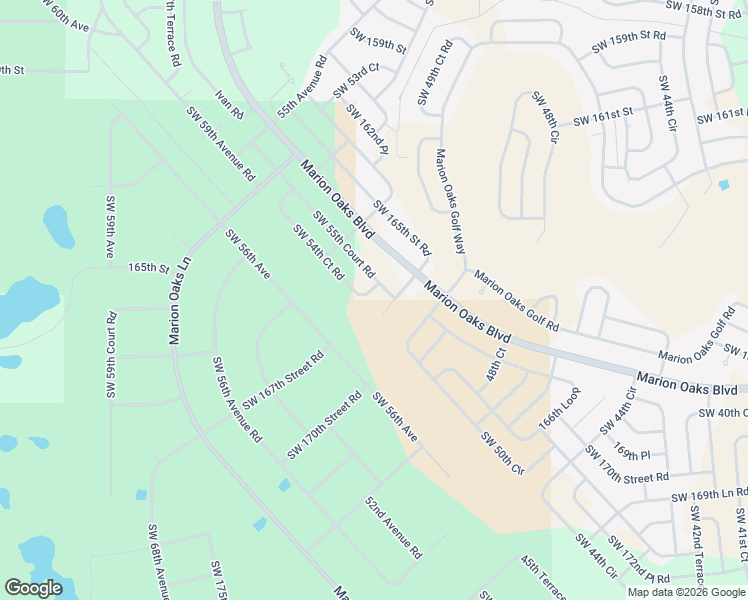 map of restaurants, bars, coffee shops, grocery stores, and more near 16501 Southwest 54th Court Road in Ocala