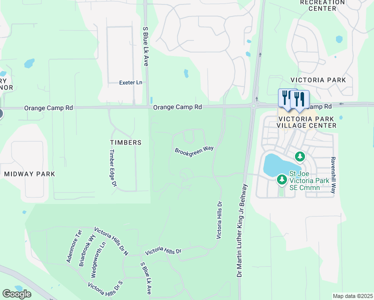 map of restaurants, bars, coffee shops, grocery stores, and more near 217 Brookgreen Way in DeLand