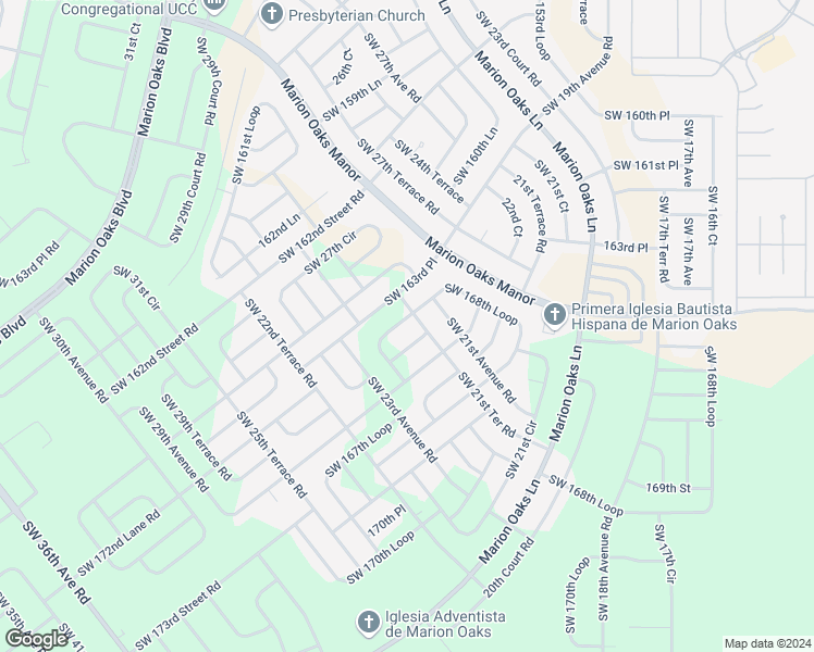 map of restaurants, bars, coffee shops, grocery stores, and more near 2271 Southwest 168th Loop in Ocala