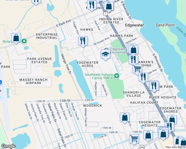 map of restaurants, bars, coffee shops, grocery stores, and more near 919 Lake Avenue in Edgewater