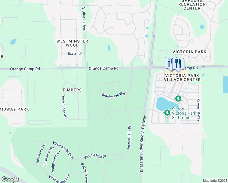 map of restaurants, bars, coffee shops, grocery stores, and more near 118 Littleton Circle in DeLand
