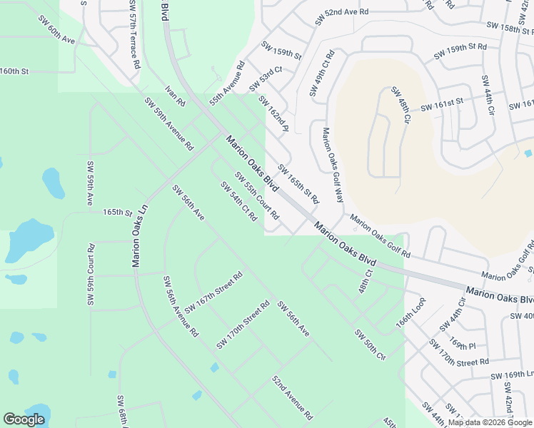 map of restaurants, bars, coffee shops, grocery stores, and more near 16501 Southwest 54th Court Road in Ocala