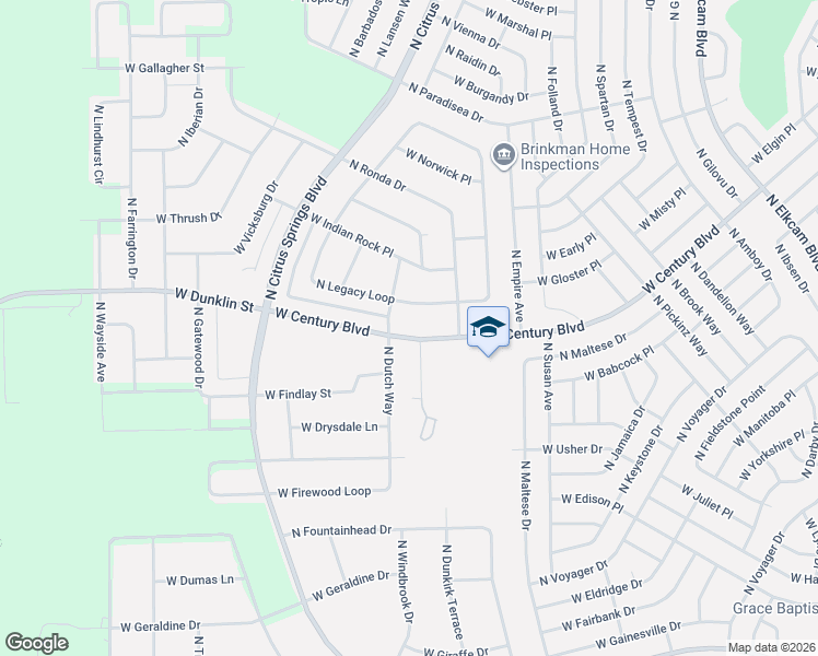 map of restaurants, bars, coffee shops, grocery stores, and more near 8126 North Wellington Terrace in Citrus Springs