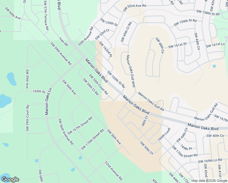 map of restaurants, bars, coffee shops, grocery stores, and more near 601 Marion Oaks Boulevard in Ocala