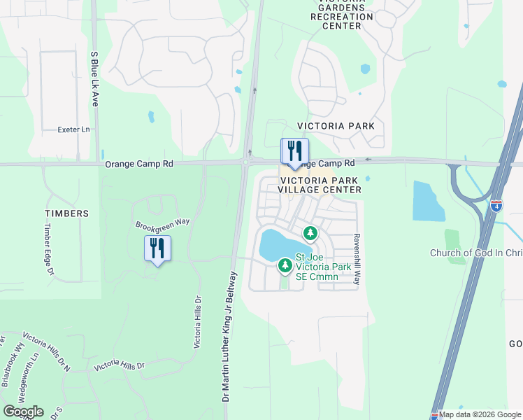 map of restaurants, bars, coffee shops, grocery stores, and more near 235 West Tarrington Drive in DeLand
