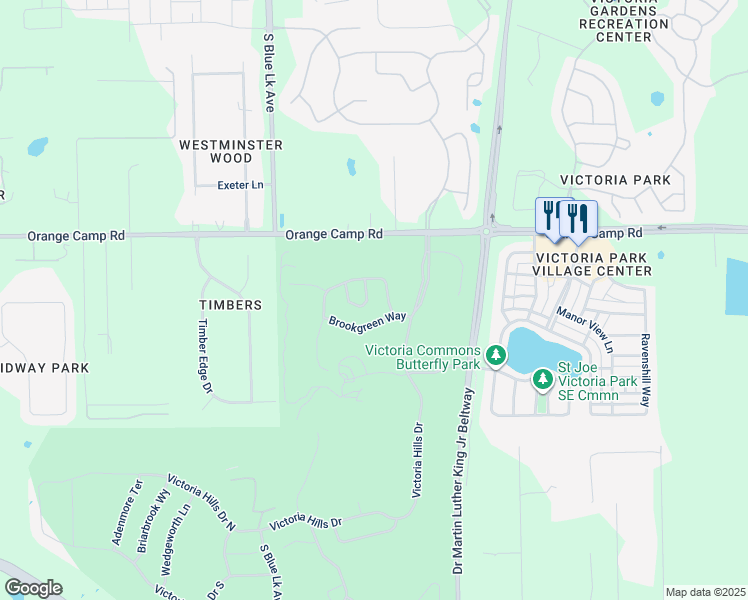 map of restaurants, bars, coffee shops, grocery stores, and more near 112 Littleton Circle in DeLand