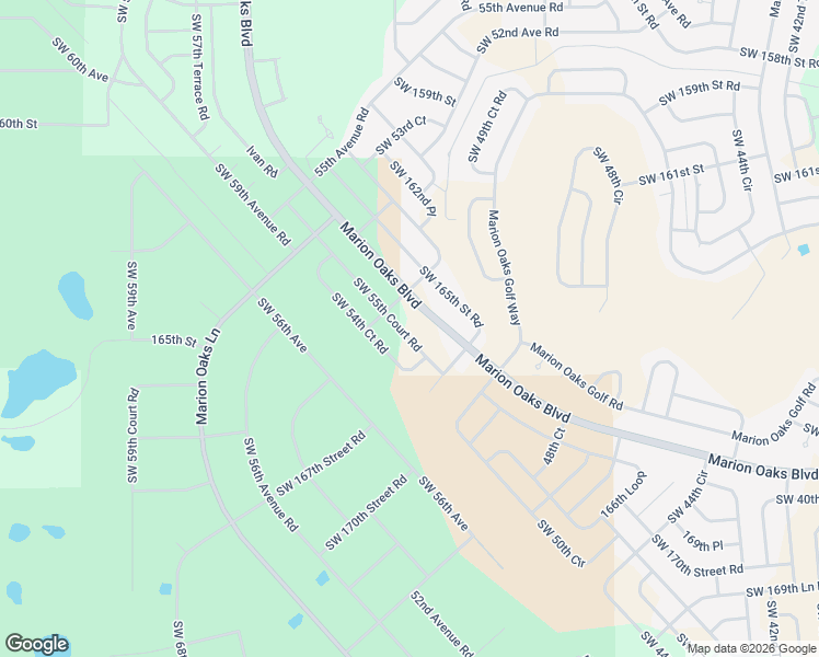 map of restaurants, bars, coffee shops, grocery stores, and more near 16451 Southwest 55th Court Road in Ocala