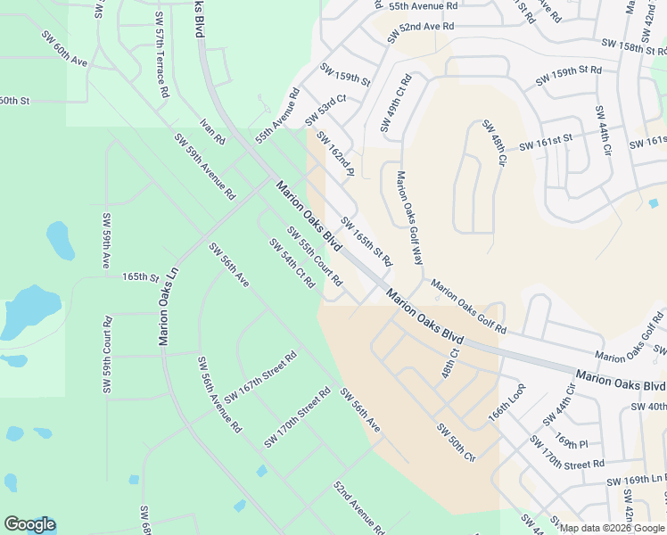 map of restaurants, bars, coffee shops, grocery stores, and more near 16451 Southwest 55th Court Road in Ocala