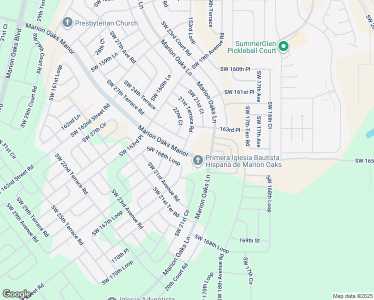 map of restaurants, bars, coffee shops, grocery stores, and more near 175 Marion Oaks Manor in Ocala