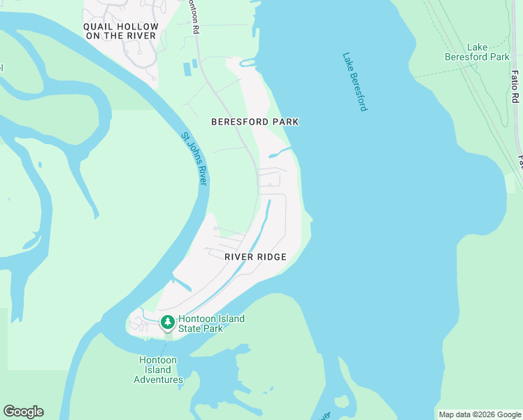 map of restaurants, bars, coffee shops, grocery stores, and more near 2207 Hontoon Road in DeLand