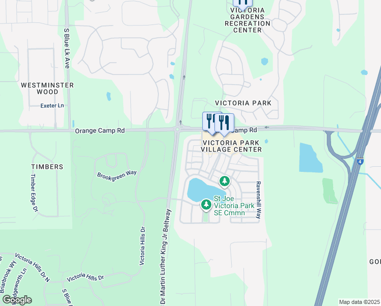 map of restaurants, bars, coffee shops, grocery stores, and more near 223 West Tarrington Drive in DeLand