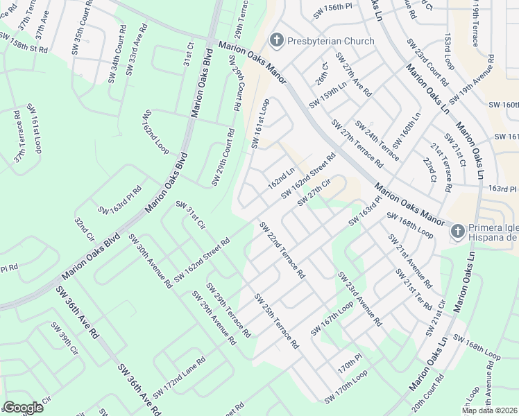 map of restaurants, bars, coffee shops, grocery stores, and more near 2870 162nd Lane in Ocala