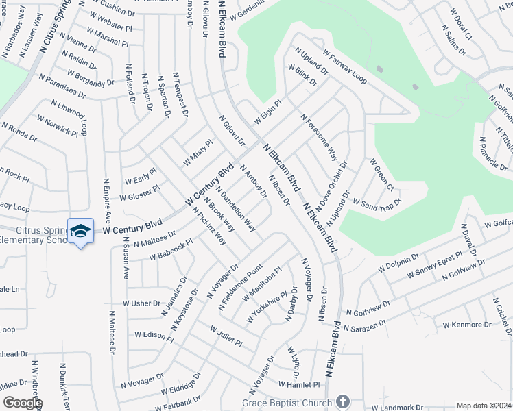 map of restaurants, bars, coffee shops, grocery stores, and more near 8241 North Josh Way in Citrus Springs