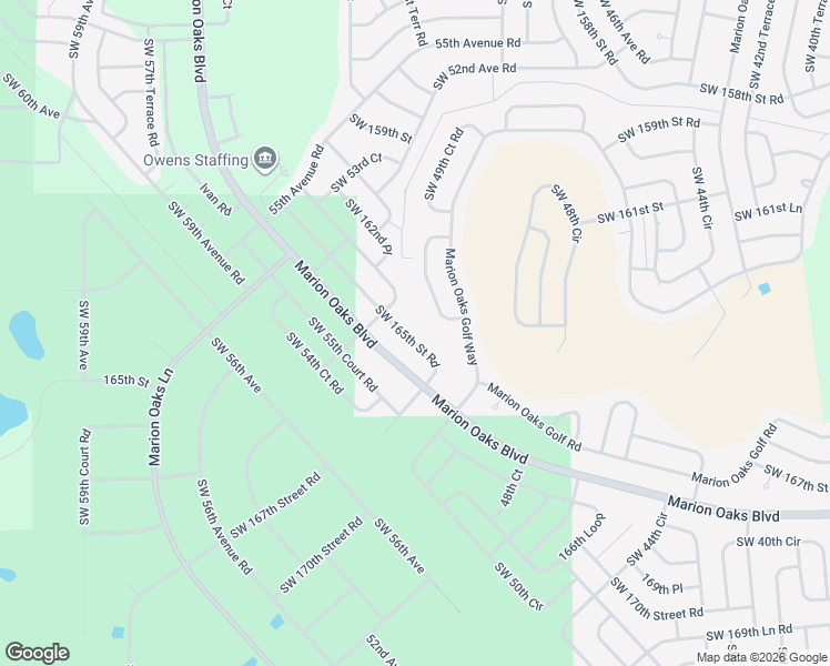 map of restaurants, bars, coffee shops, grocery stores, and more near 606 Marion Oaks Boulevard in Ocala