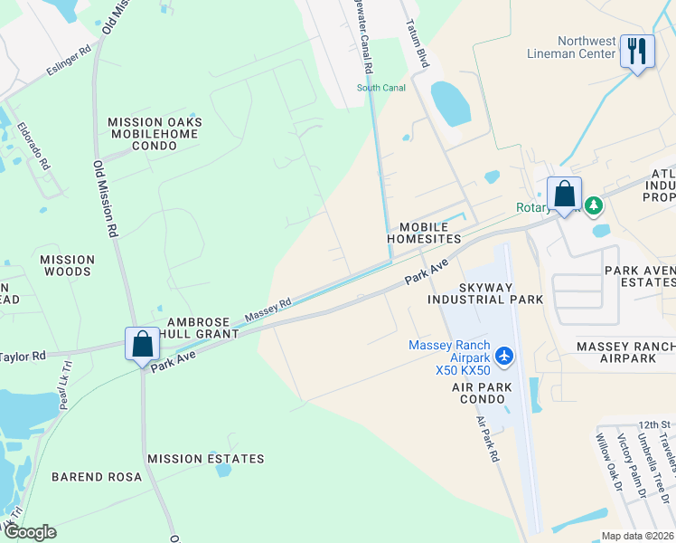 map of restaurants, bars, coffee shops, grocery stores, and more near 1577 Massey Road in New Smyrna Beach