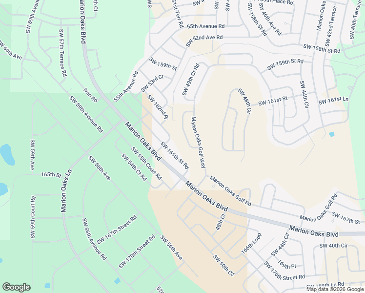map of restaurants, bars, coffee shops, grocery stores, and more near 16336 Southwest 50th Terrace Road in Ocala
