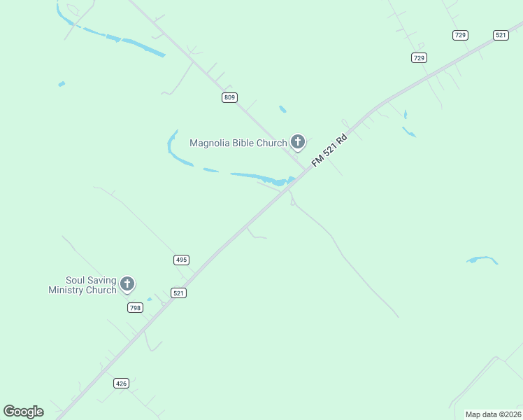 map of restaurants, bars, coffee shops, grocery stores, and more near 8900-8998 Farm to Market Road 521 in Brazoria