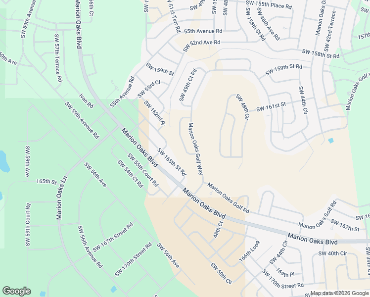 map of restaurants, bars, coffee shops, grocery stores, and more near 16336 Southwest 50th Terrace Road in Ocala