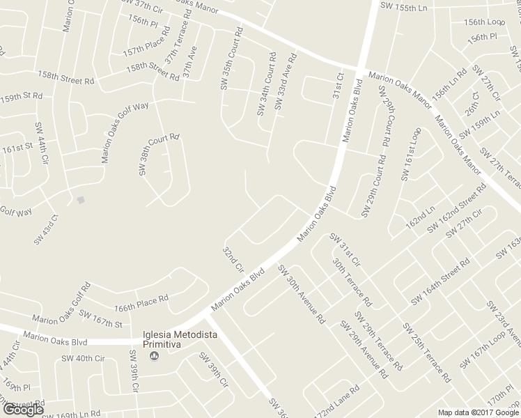 map of restaurants, bars, coffee shops, grocery stores, and more near Southwest 35th Terrace in Ocala