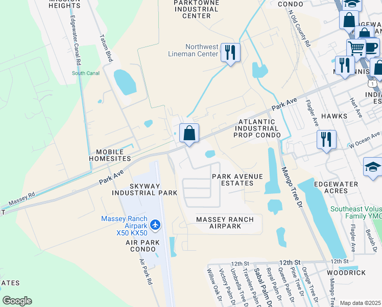 map of restaurants, bars, coffee shops, grocery stores, and more near 902 West Park Avenue in Edgewater