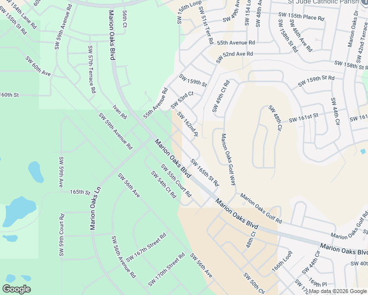 map of restaurants, bars, coffee shops, grocery stores, and more near 5231 Southwest 164th Street Road in Ocala