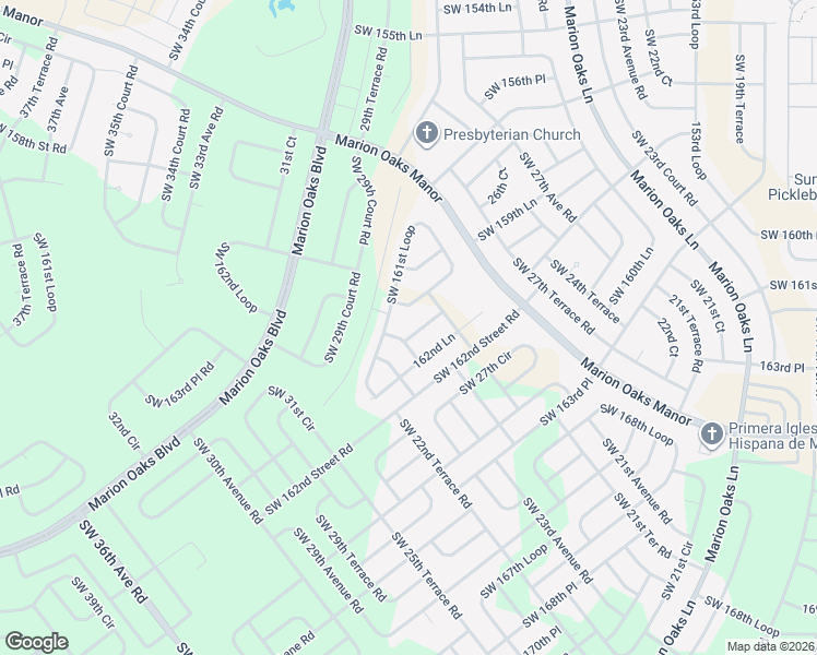 map of restaurants, bars, coffee shops, grocery stores, and more near 2678 Southwest 161st Loop in Ocala