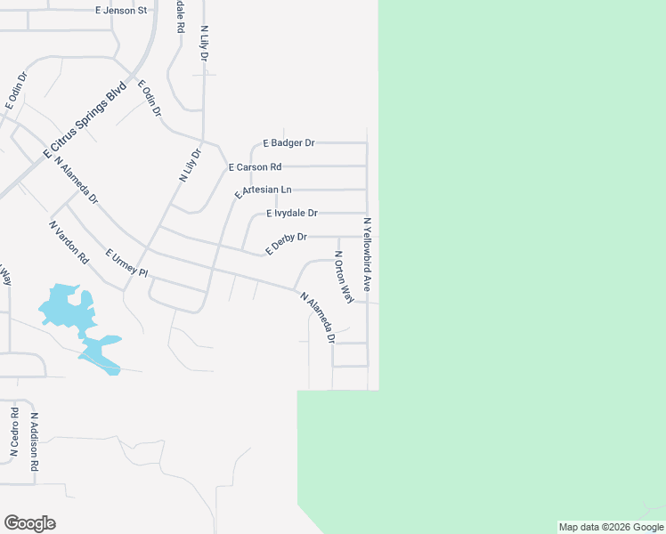 map of restaurants, bars, coffee shops, grocery stores, and more near 8355 North Orton Way in Citrus Springs