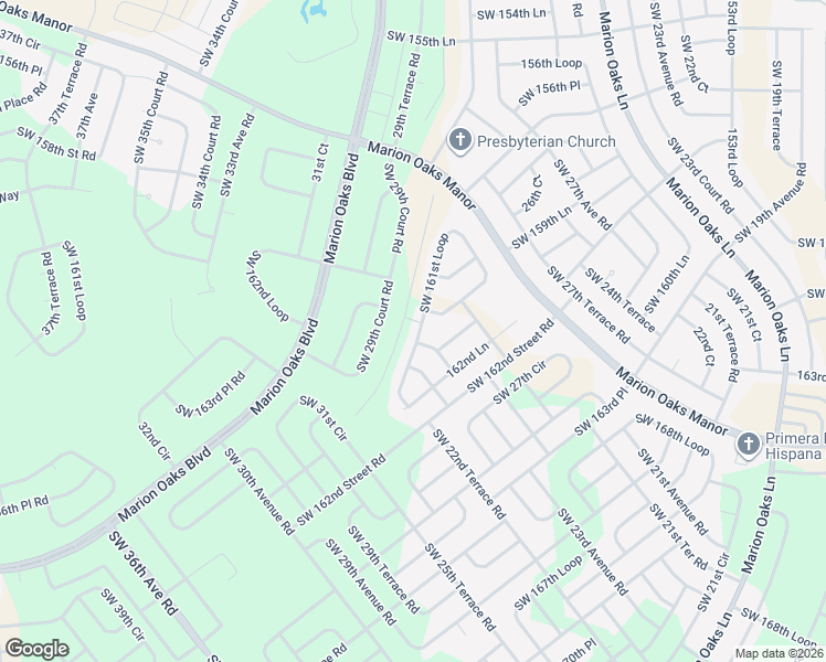 map of restaurants, bars, coffee shops, grocery stores, and more near 16241 Southwest 29th Court Road in Ocala
